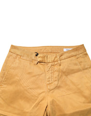 Haikure Beige Tapered Mid Waist Chino Casual Trouser Pants
