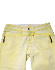 S.O.S Yellow Cotton Bootcut Low Waist Denim Trouser Jeans