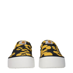 Marni Blue Fabric Slip-On Loafers