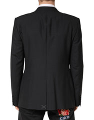 Dolce & Gabbana Black MARTINI Single Breasted Jacket Blazer