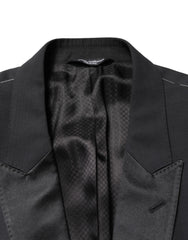 Dolce & Gabbana Black MARTINI Single Breasted Jacket Blazer
