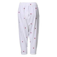 Department 5 White Floral Tapered High Waist Cropped Pants
