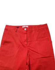 PT Torino Red Flared Mid Waist Chino Casual Trouser Pants