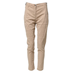 Jacob Cohen Beige Lyocell Skinny High Waist Chino Casual Pants