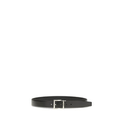 Prada Black Calf Leather Bos Taurus Regular Belt