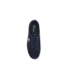Prada Blue Calf Leather Bos Taurus Sneakers