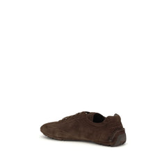Prada Brown Lamb Ovis Aries Aries Athletic Sneakers