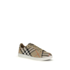 Burberry Beige Nylon Low Top Sneakers