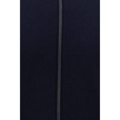 Brunello Cucinelli Blue Fleece Wool Cardigan