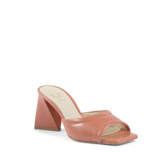 19V69 Italia Orange Leather Platform Sandals