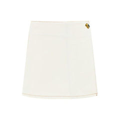 Ganni White Cotton Mini Skirt