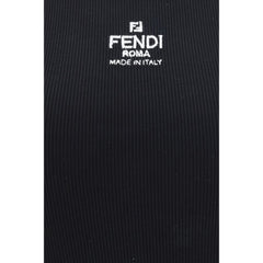 Fendi Black Cotton Tank Tops