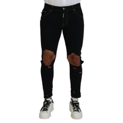 Dsquared² Black Cotton Skinny Pants