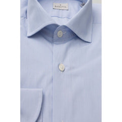 Bagutta Light Blue Cotton Dress Shirt