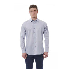 Bagutta Gray Cotton Dress Shirt