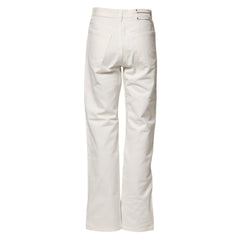 Dries Van Noten White Straight Bow Details Denim Casual Jeans