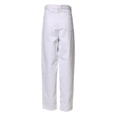 ISABEL MARANT ETOILE White High Waist Straight Denim Jeans