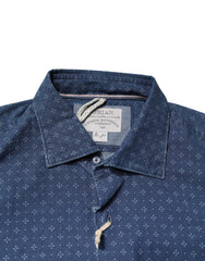 Orian 1968 Blue Button Down Long Sleeves Men Shirt