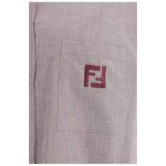 Fendi Bordeaux Cotton Shirt
