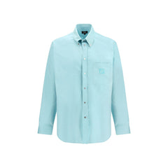 Fendi Light Blue Cotton Dress Shirt