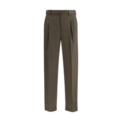 Brioni Bicolor Fleece Wool Casual Pants