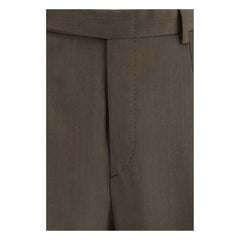 Brioni Bicolor Fleece Wool Casual Pants