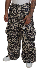 Dolce & Gabbana Multicolor Leopard Print Snow Pants