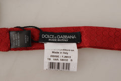 Dolce & Gabbana Elegant Red Silk Tied Bow Tie