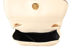 Versace Chic Nappa Leather Crossbody in Purity White