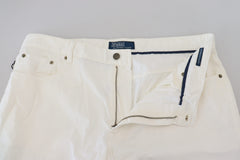 Ralph Lauren Elegant Ivory Straight-Fit Denim Jeans