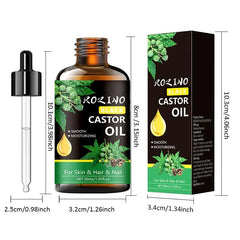 30Ml Black Castor Oil, Deeply Moisturizing Skincare Oil, Massage Oil for Whole Body, Hydrating Body Care Oil for Skin & Hair