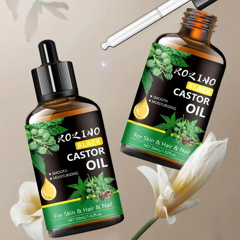 30Ml Black Castor Oil, Deeply Moisturizing Skincare Oil, Massage Oil for Whole Body, Hydrating Body Care Oil for Skin & Hair