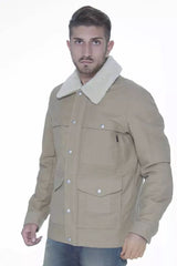 Gant Beige Long-Sleeve Cotton Jacket with Pockets