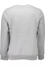Napapijri Chic Gray Embroidered Organic Cotton Sweatshirt