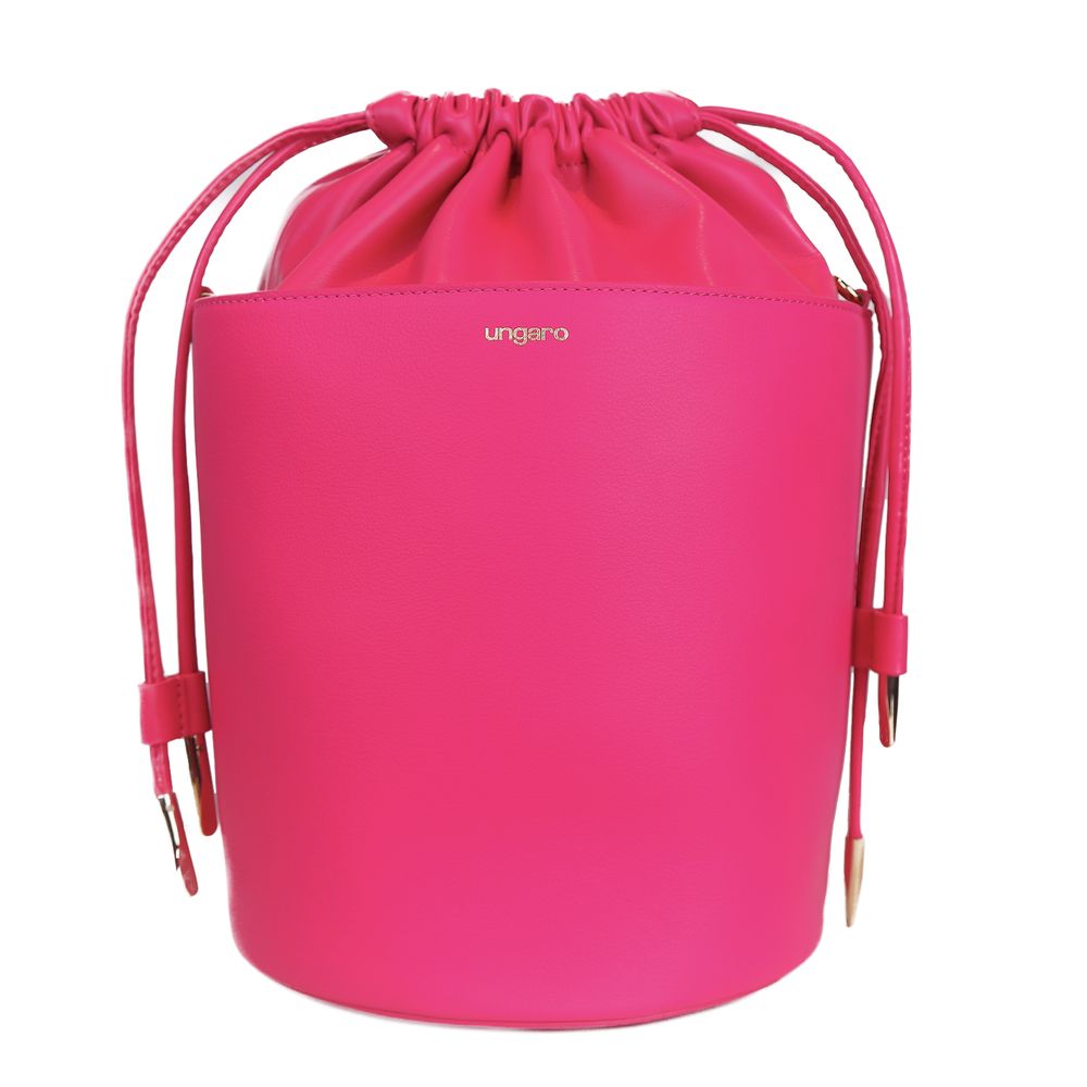 Ungaro Fuchsia Elegance Leather Bucket Bag