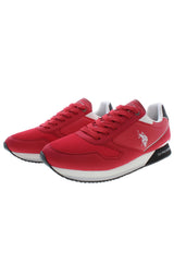 U.S. POLO ASSN. Elegant Pink Lace-Up Sports Sneakers