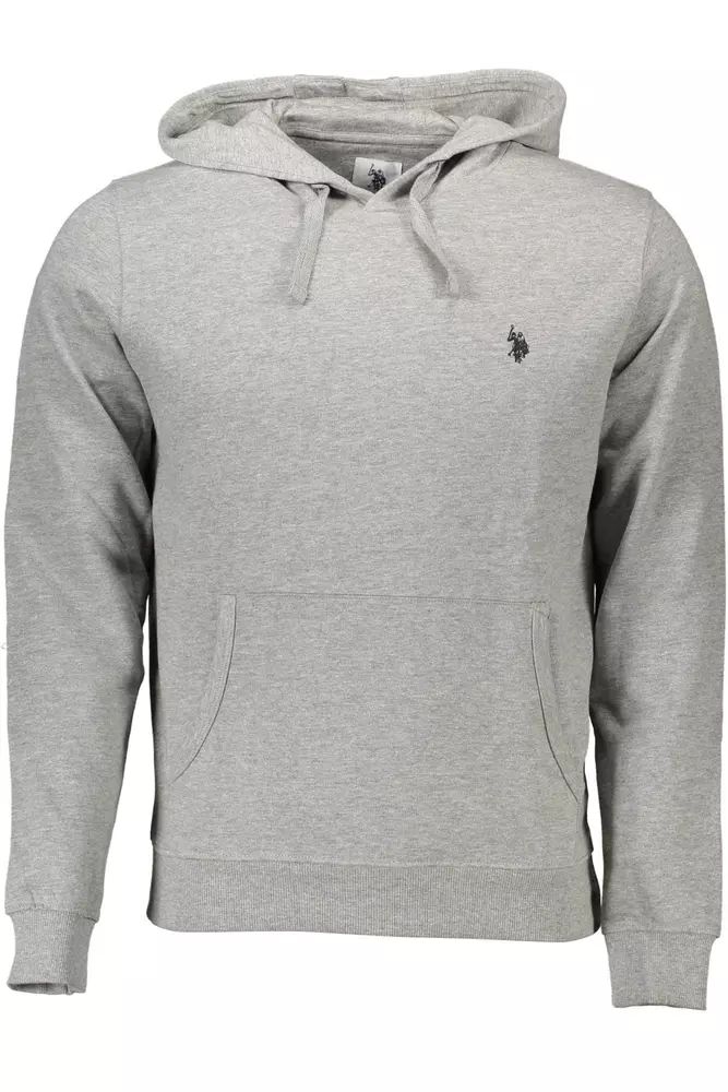 U.S. POLO ASSN. Classic Hooded Gray Cotton Sweatshirt