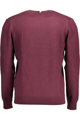 U.S. POLO ASSN. Elegant Purple Cotton Cashmere Sweater