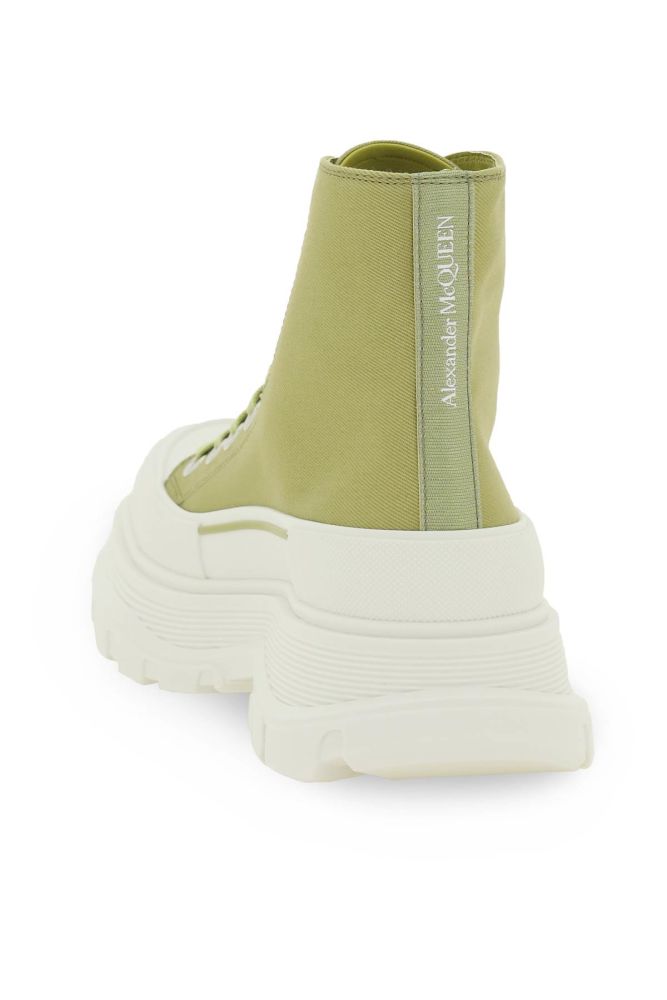 CANVAS TREAD SLICK HI-TOP SNEAKERS