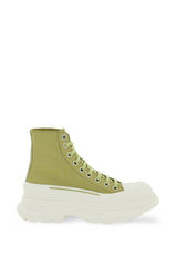 CANVAS TREAD SLICK HI-TOP SNEAKERS