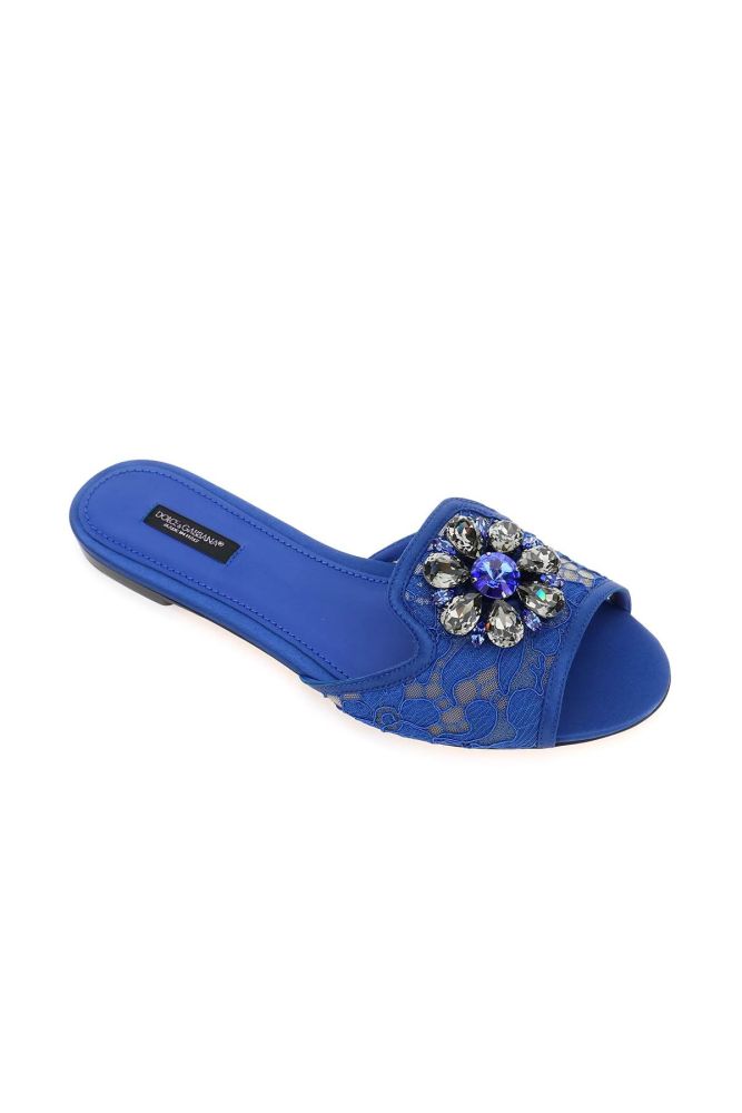TAORMINA LACE SLIDES
