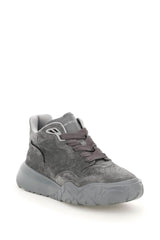 SUEDE LEATHER COURT MID-TOP SNEAKERS