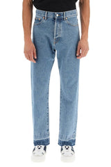 STRAIGHT JEANS WITH UNSTITCHED HEM