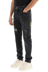 PATCHWORK SLIM JEANS