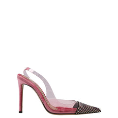 Diamond velvet slingbacks