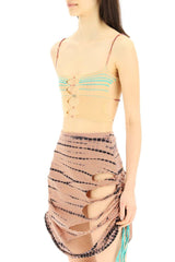 KNIT CROP TOP WITH CUT-OUT AND BEADS