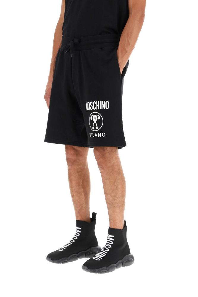 DOUBLE QUESTION MARK LOGO SWEATSHORTS