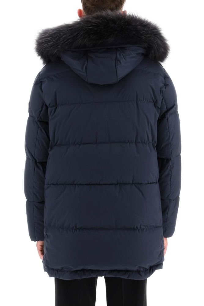 HOODED MIDI DOWN JACKET