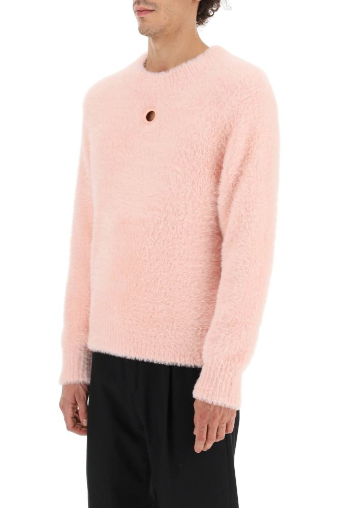 FLUFFY SWEATER WITH EYELET