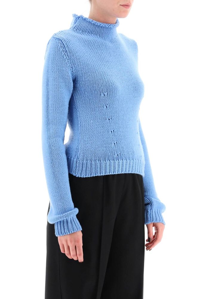 MOCK TURTLENECK WOOL SWEATER